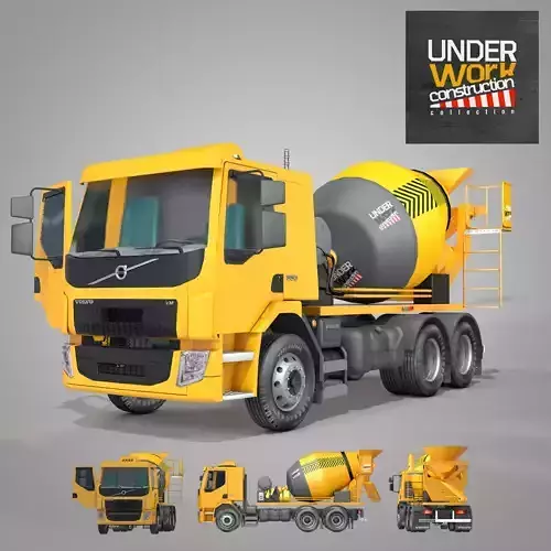 Construction Concrete Mixer Truck 3D model