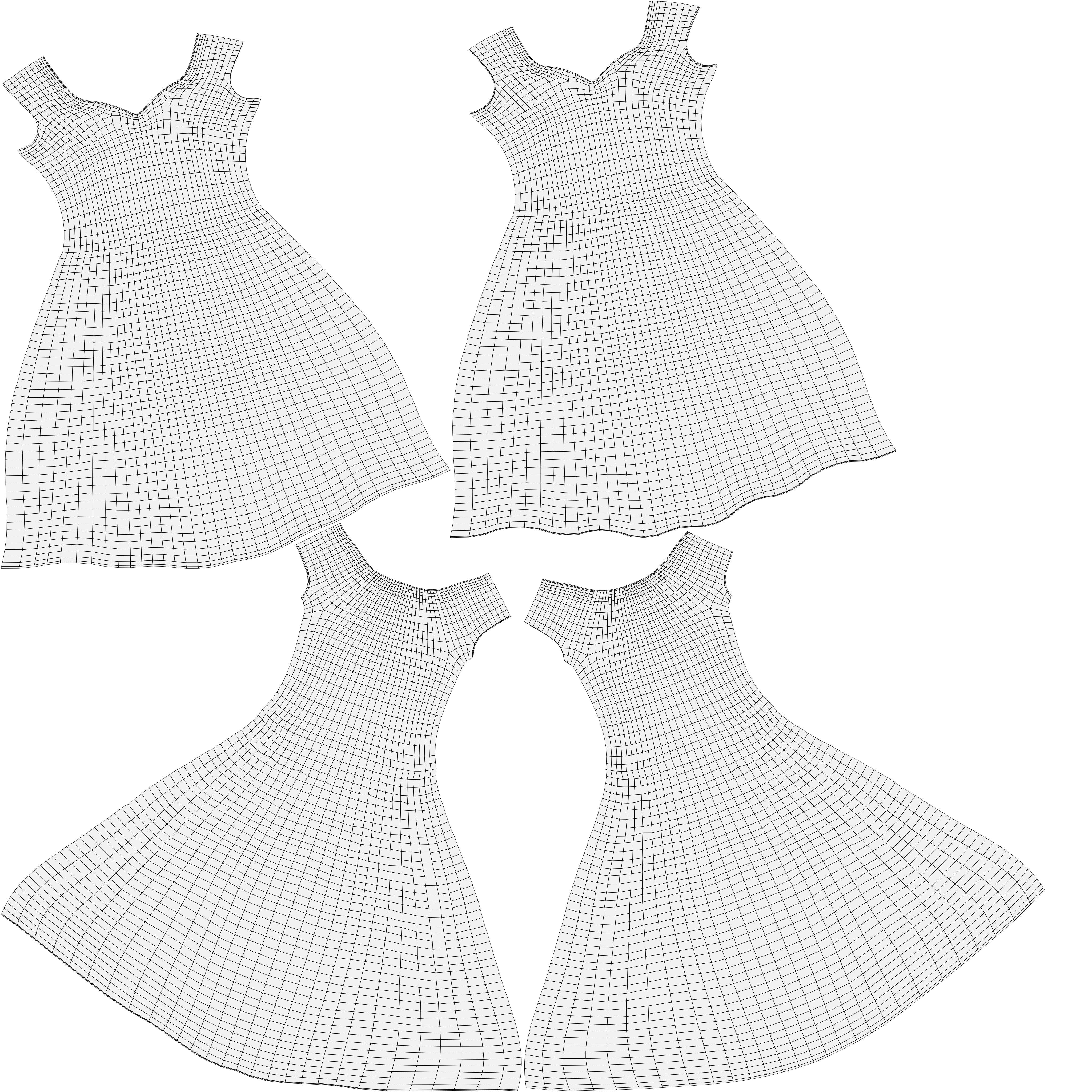 Low Poly Red Vintage Dress Low-poly 3D model_10