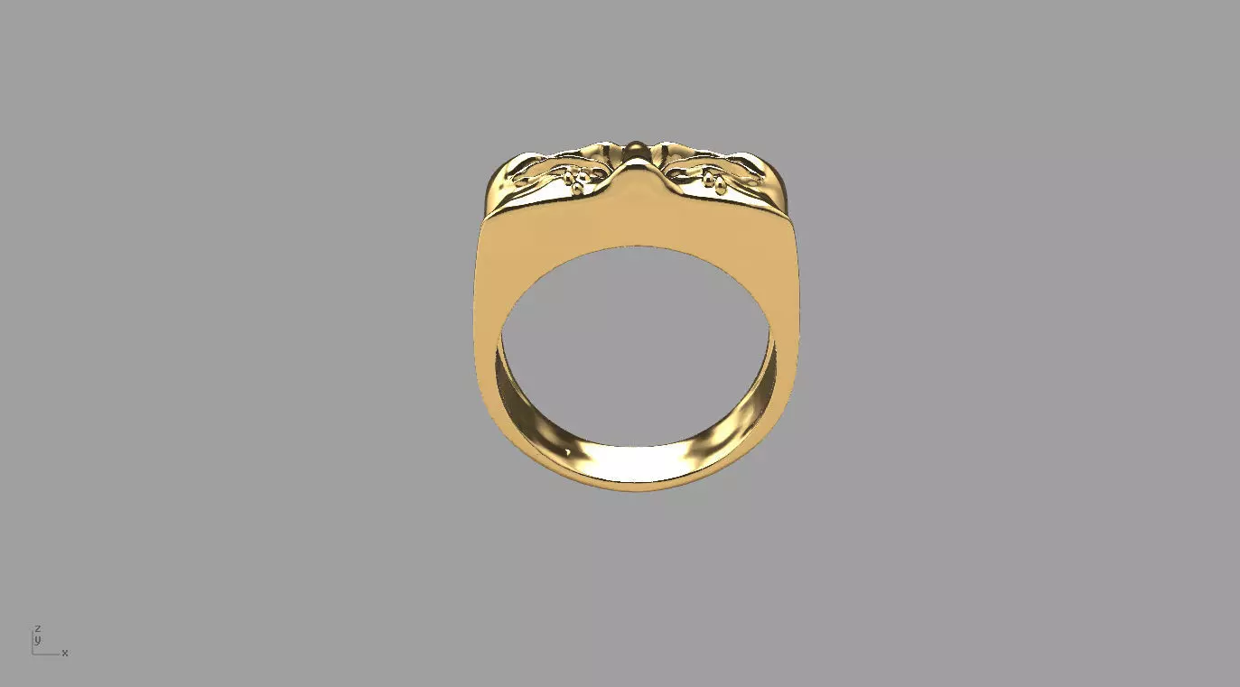 Golden Tear Ring 3D print model