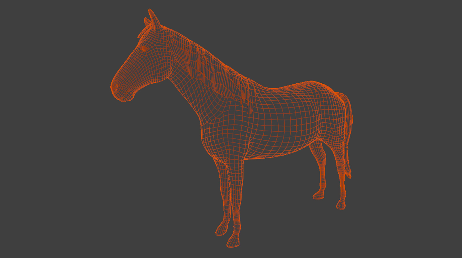 Realistic Rigged and Animated 3D Horse Model Low-poly 3D model_21