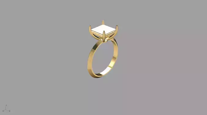 Square Stone Solitaire Setting