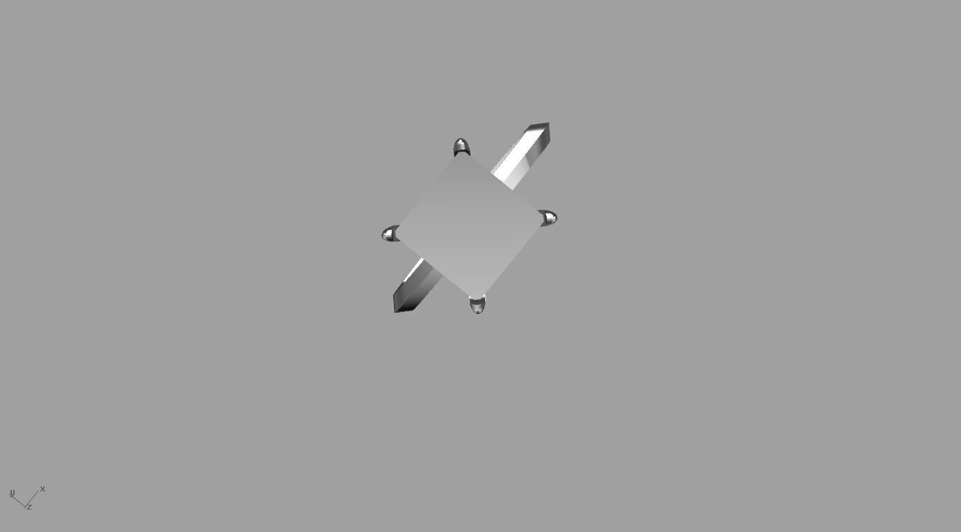 Square Stone Solitaire Setting 3D print model_9