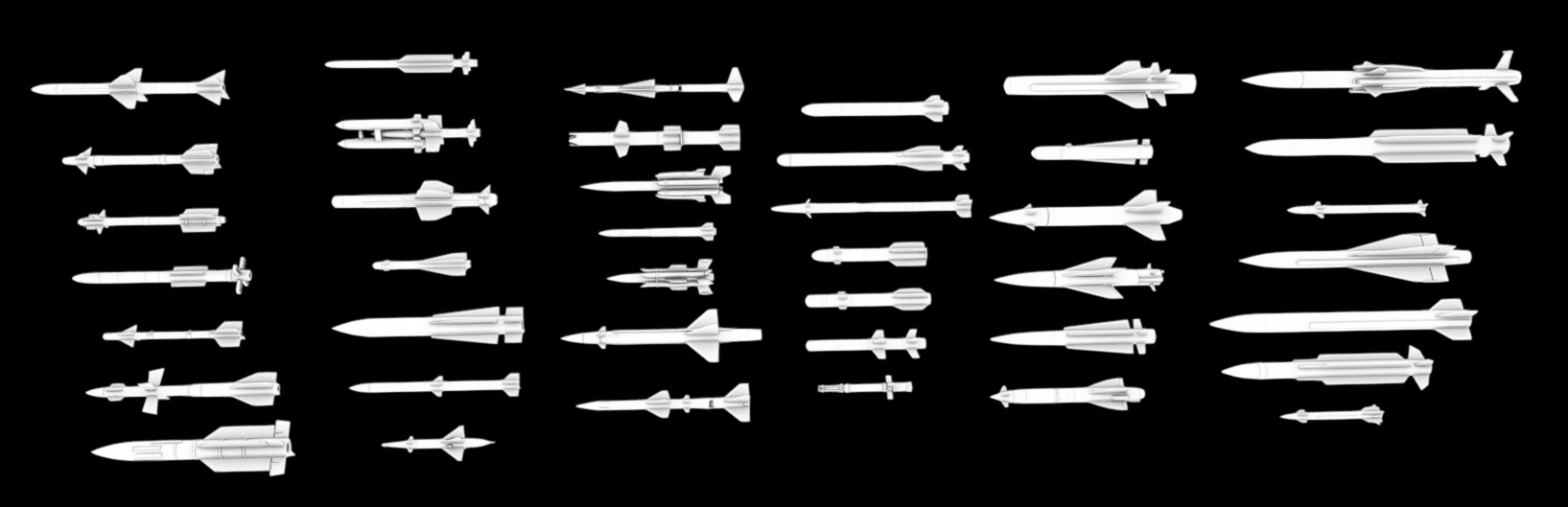 Missiles Low-poly 3D model_11