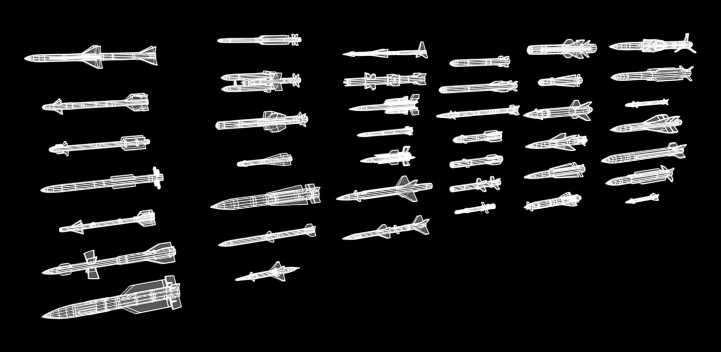 Missiles Low-poly 3D model_13