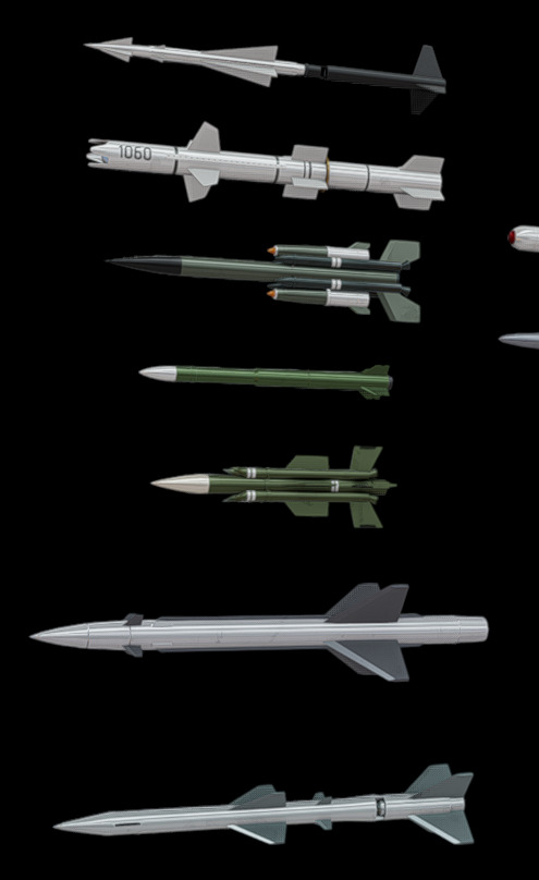 Missiles Low-poly 3D model_3