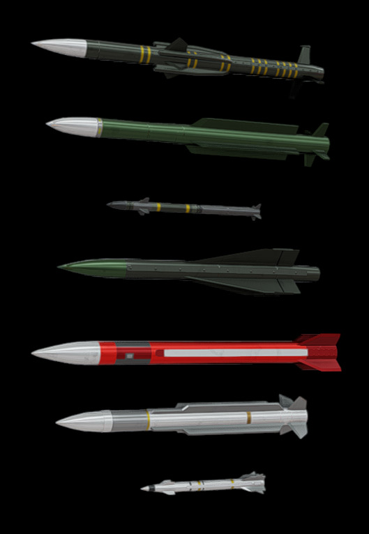 Missiles Low-poly 3D model_6