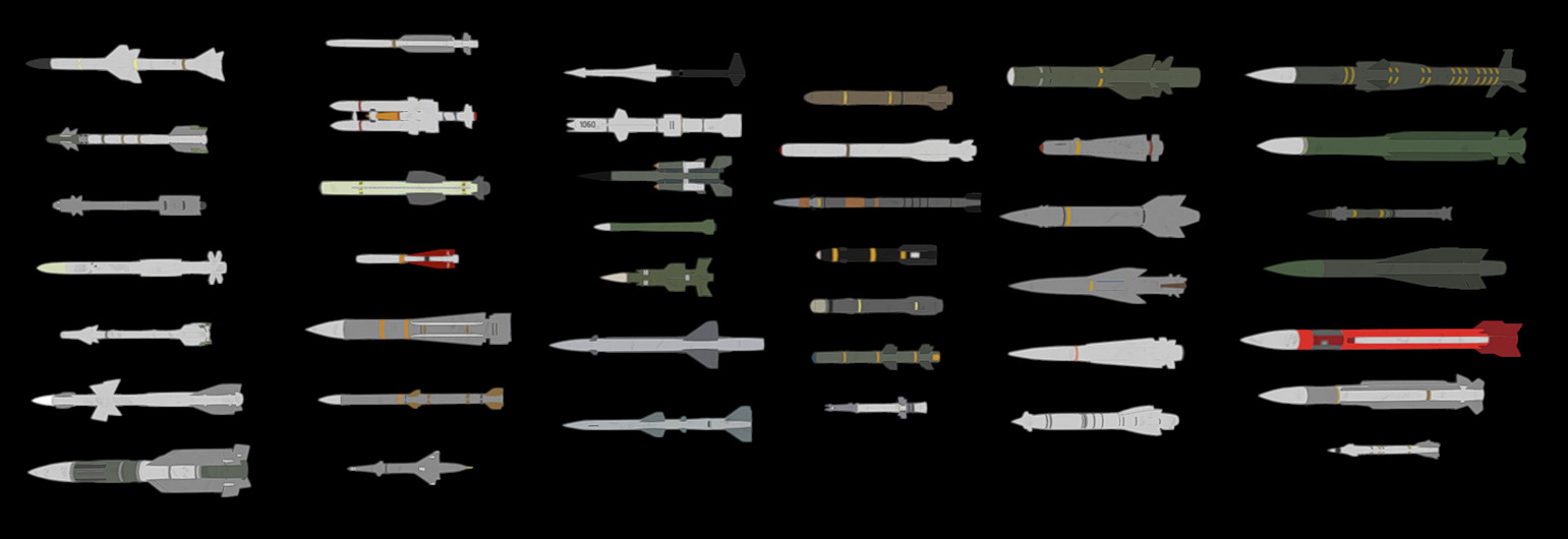Missiles Low-poly 3D model_10