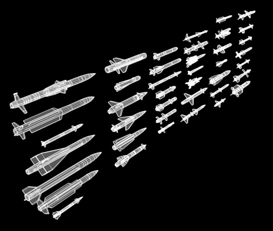 Missiles Low-poly 3D model_14