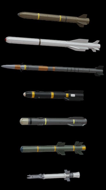Missiles Low-poly 3D model_4