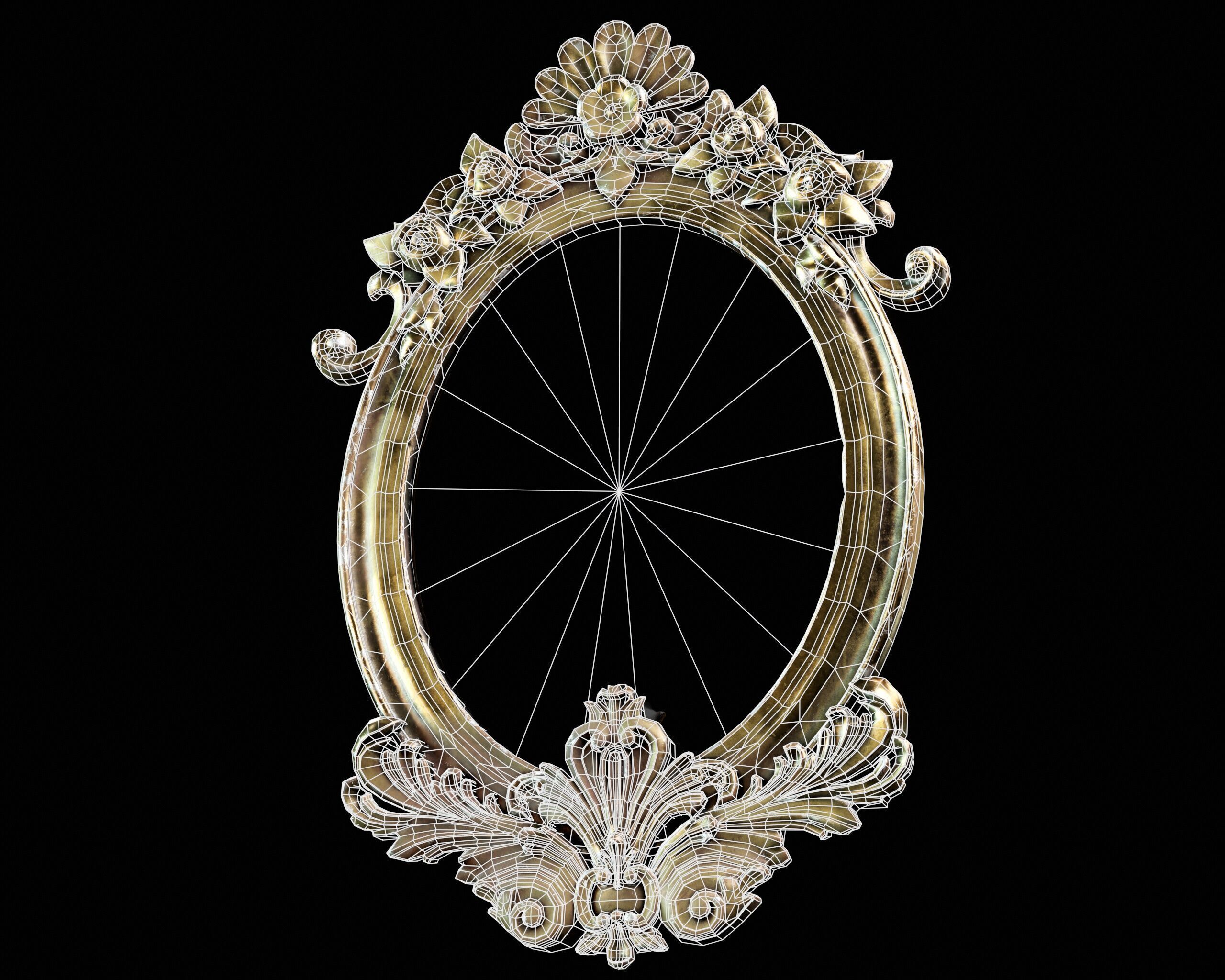 Ornamental Mirrors Low-poly 3D model_7