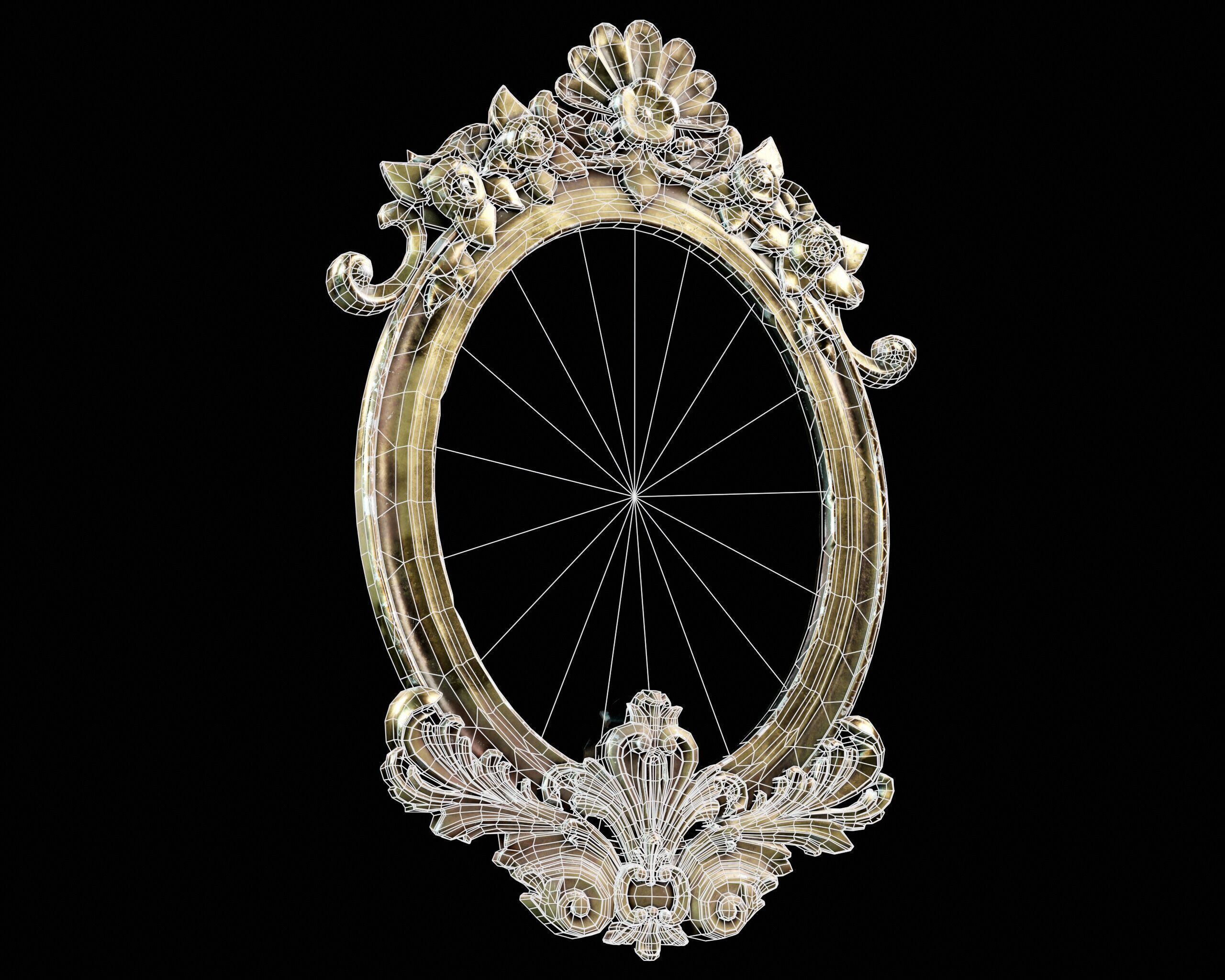 Ornamental Mirrors Low-poly 3D model_5