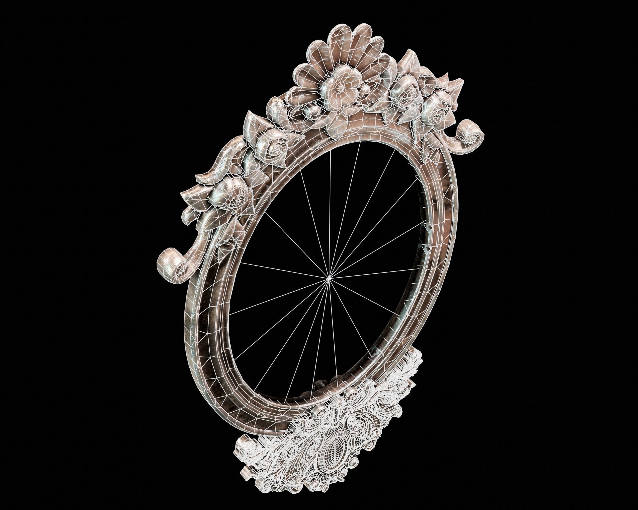 Ornamental Mirrors Low-poly 3D model_15