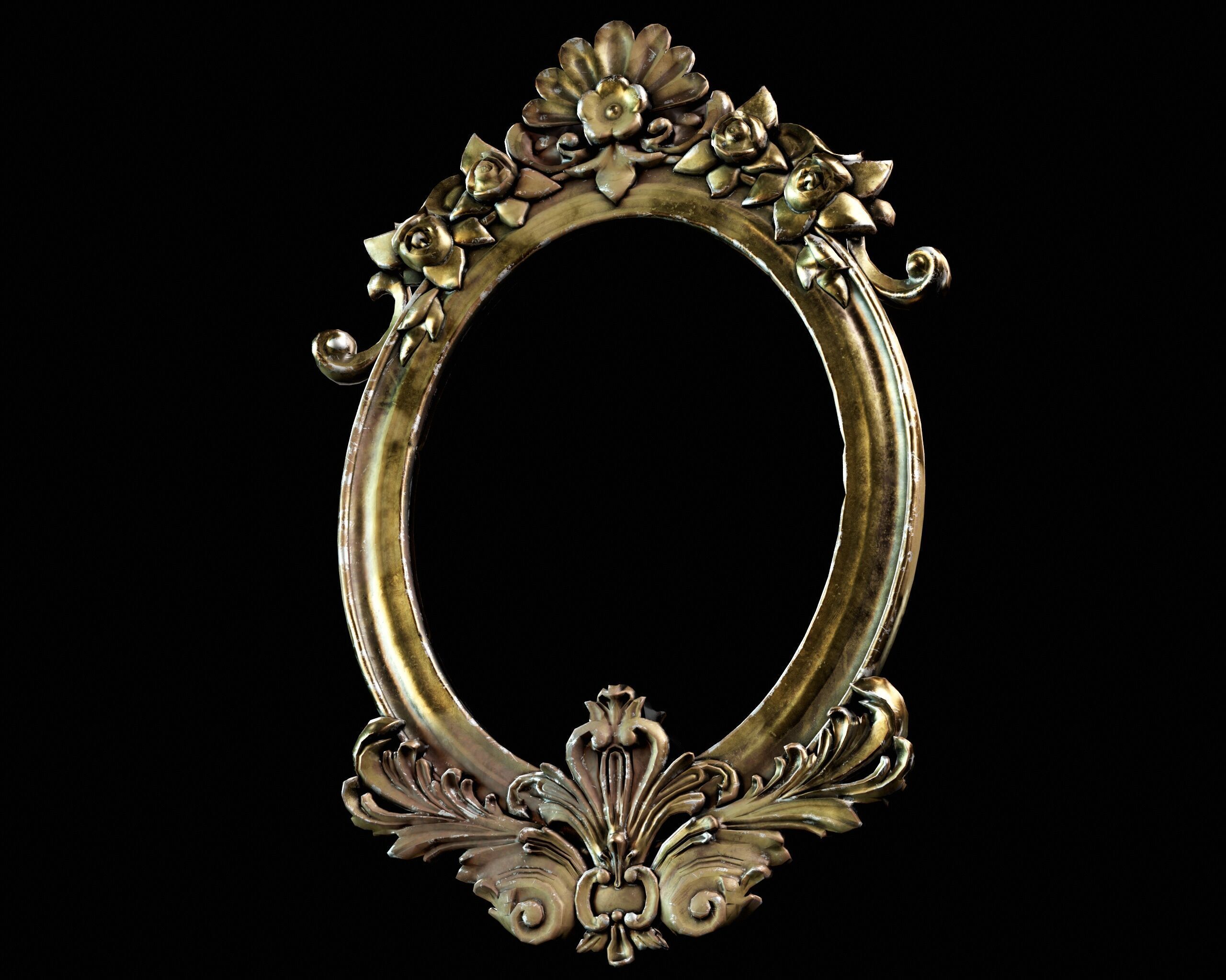 Ornamental Mirrors Low-poly 3D model_6