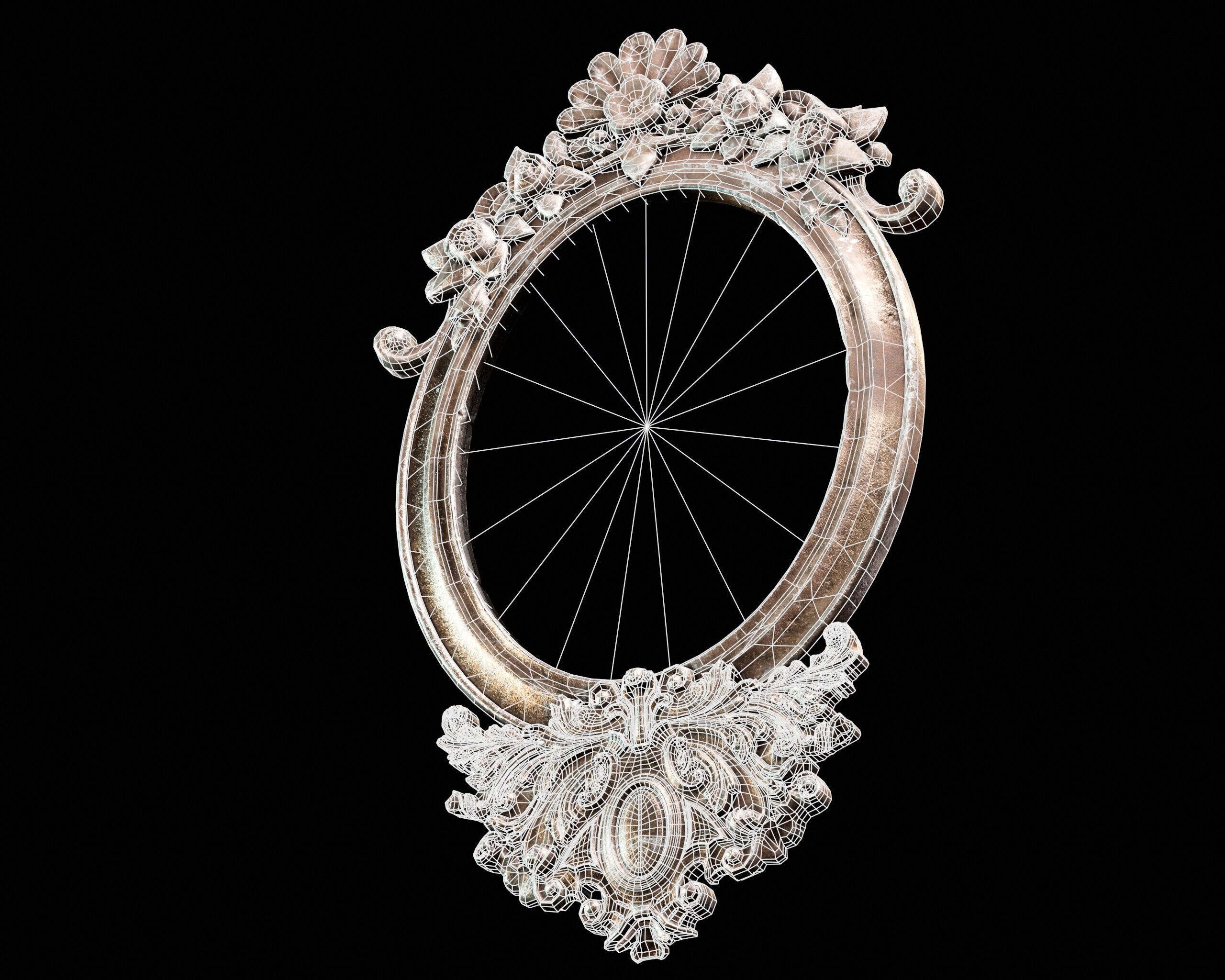 Ornamental Mirrors Low-poly 3D model_13