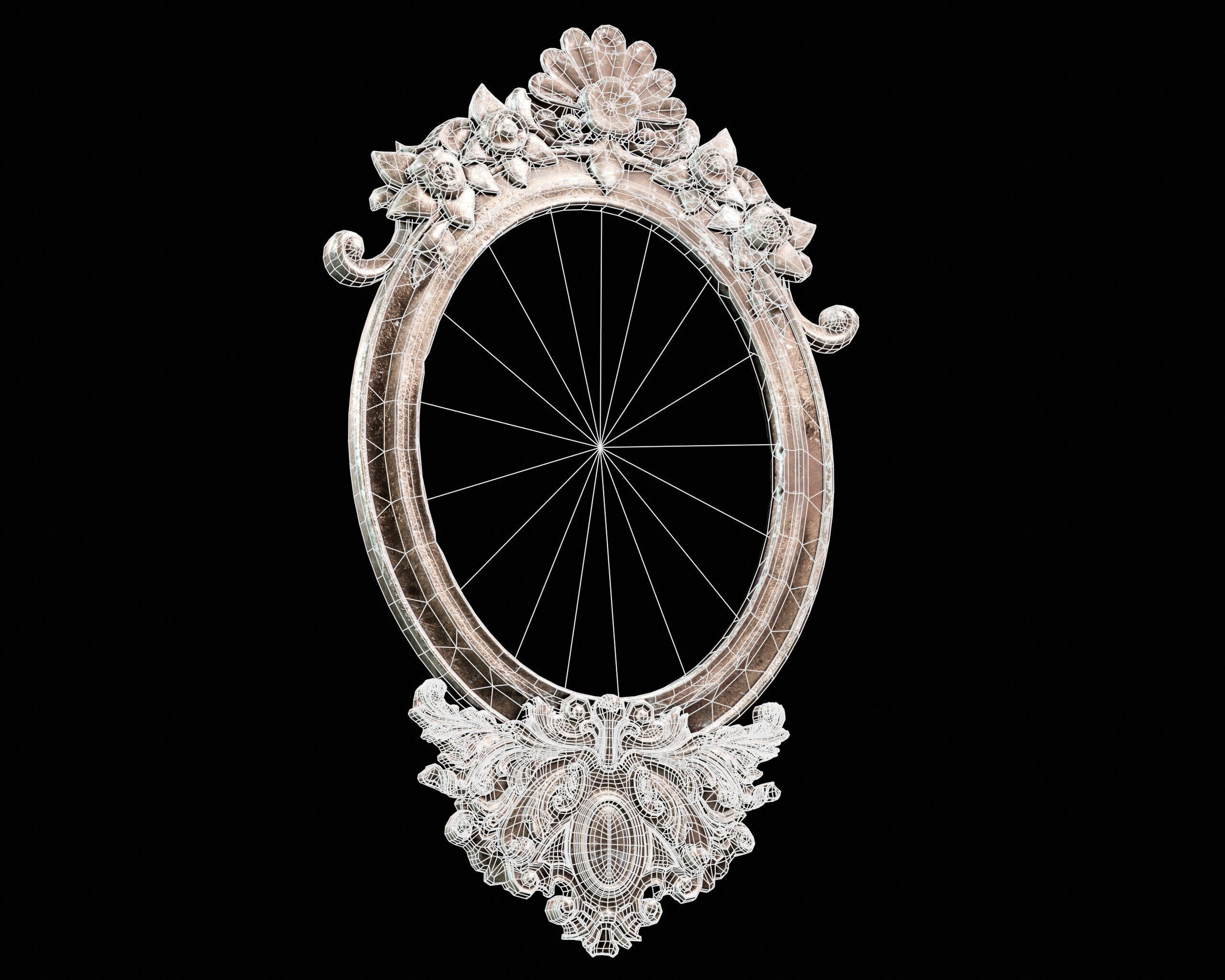 Ornamental Mirrors Low-poly 3D model_11