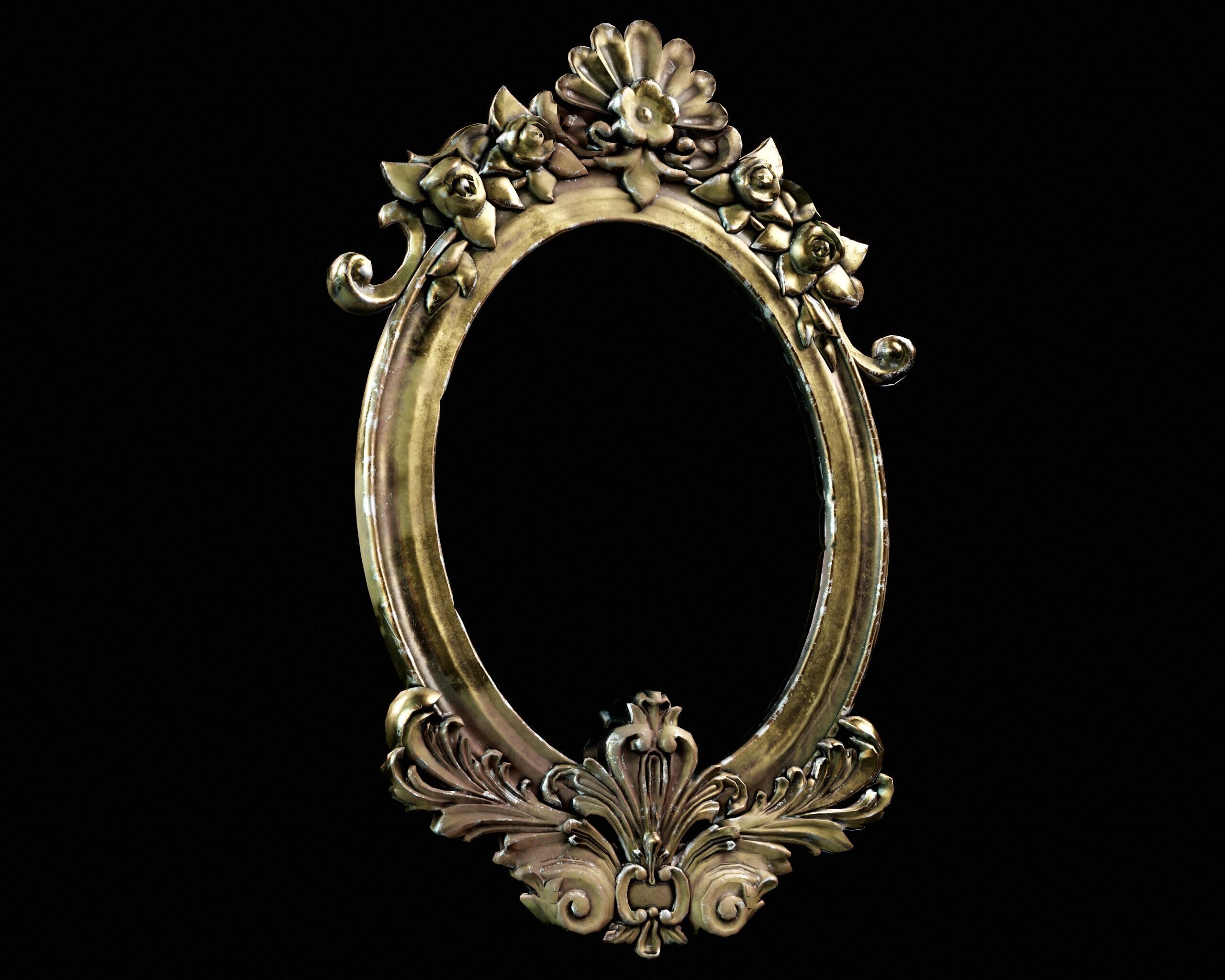 Ornamental Mirrors Low-poly 3D model_4
