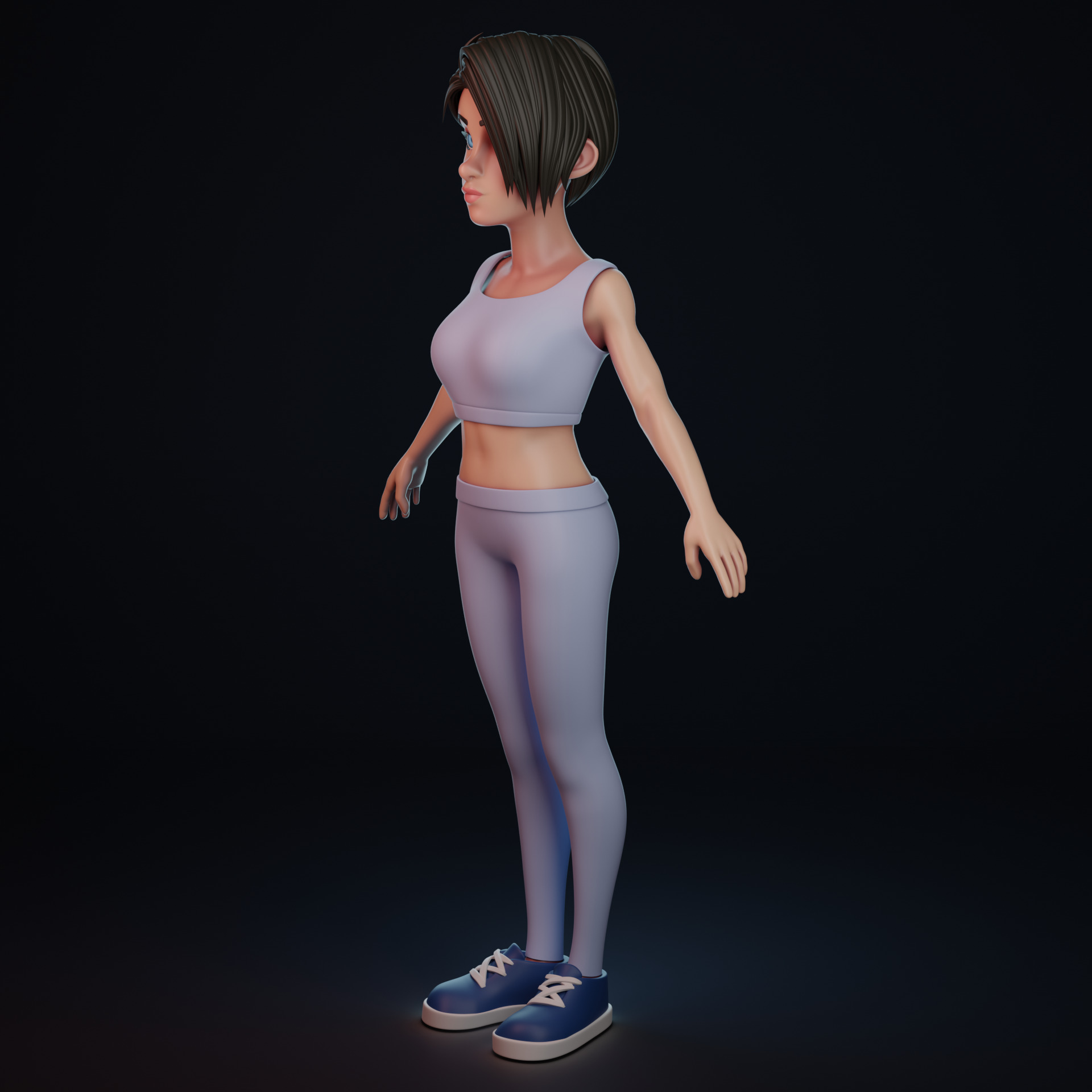 Stylized female 3D model_1