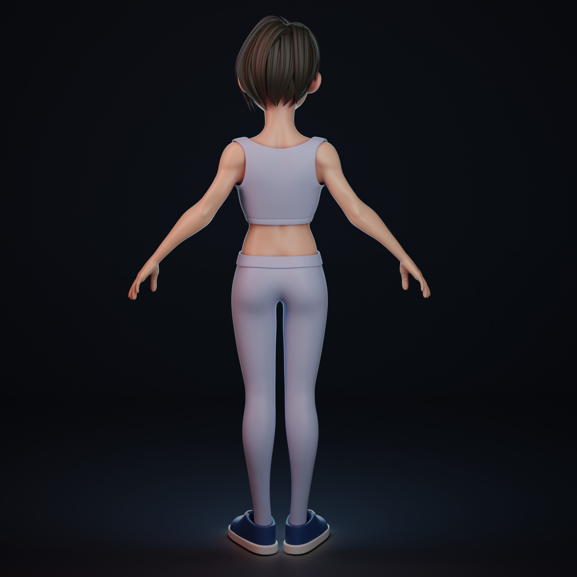 Stylized female 3D model_4