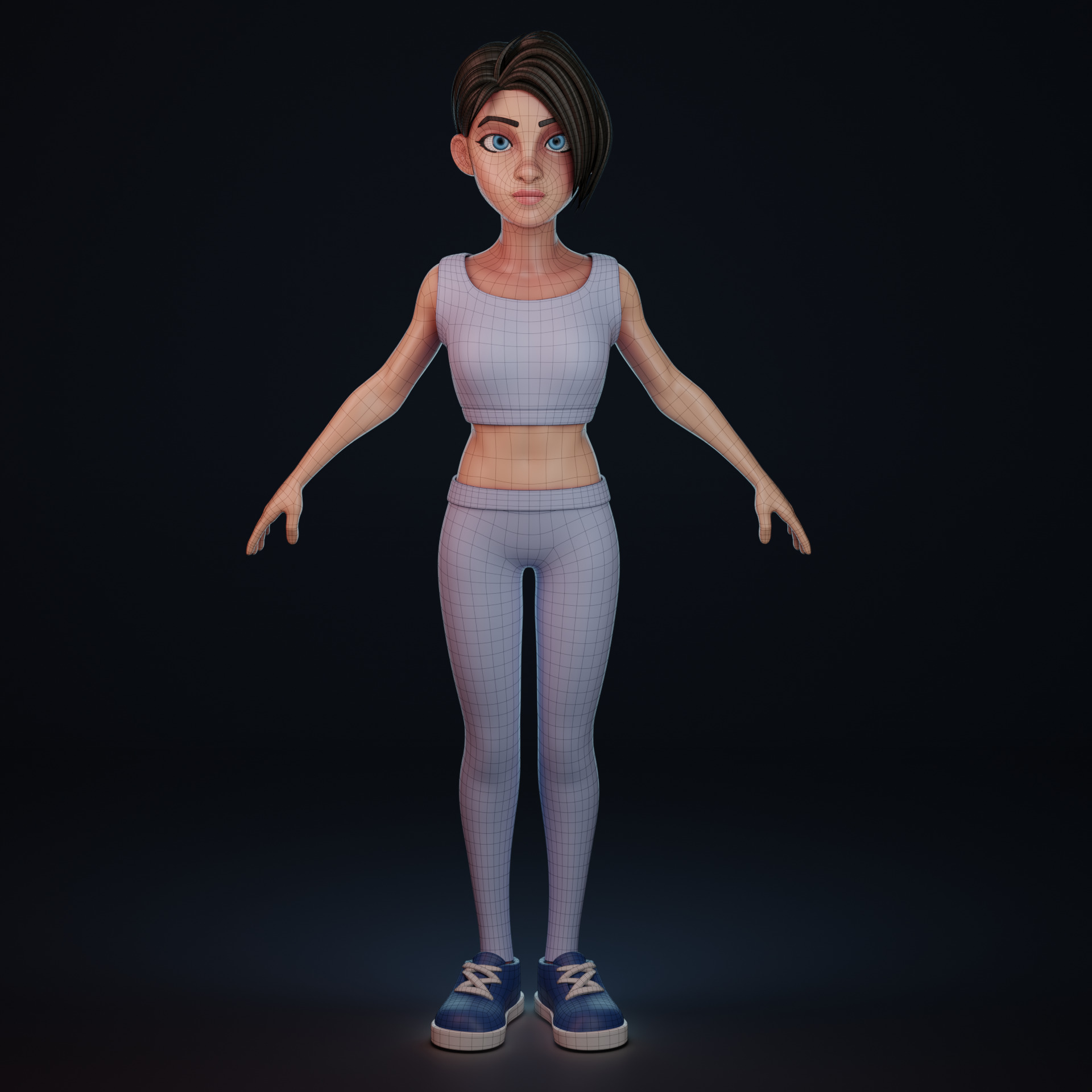 Stylized female 3D model_8