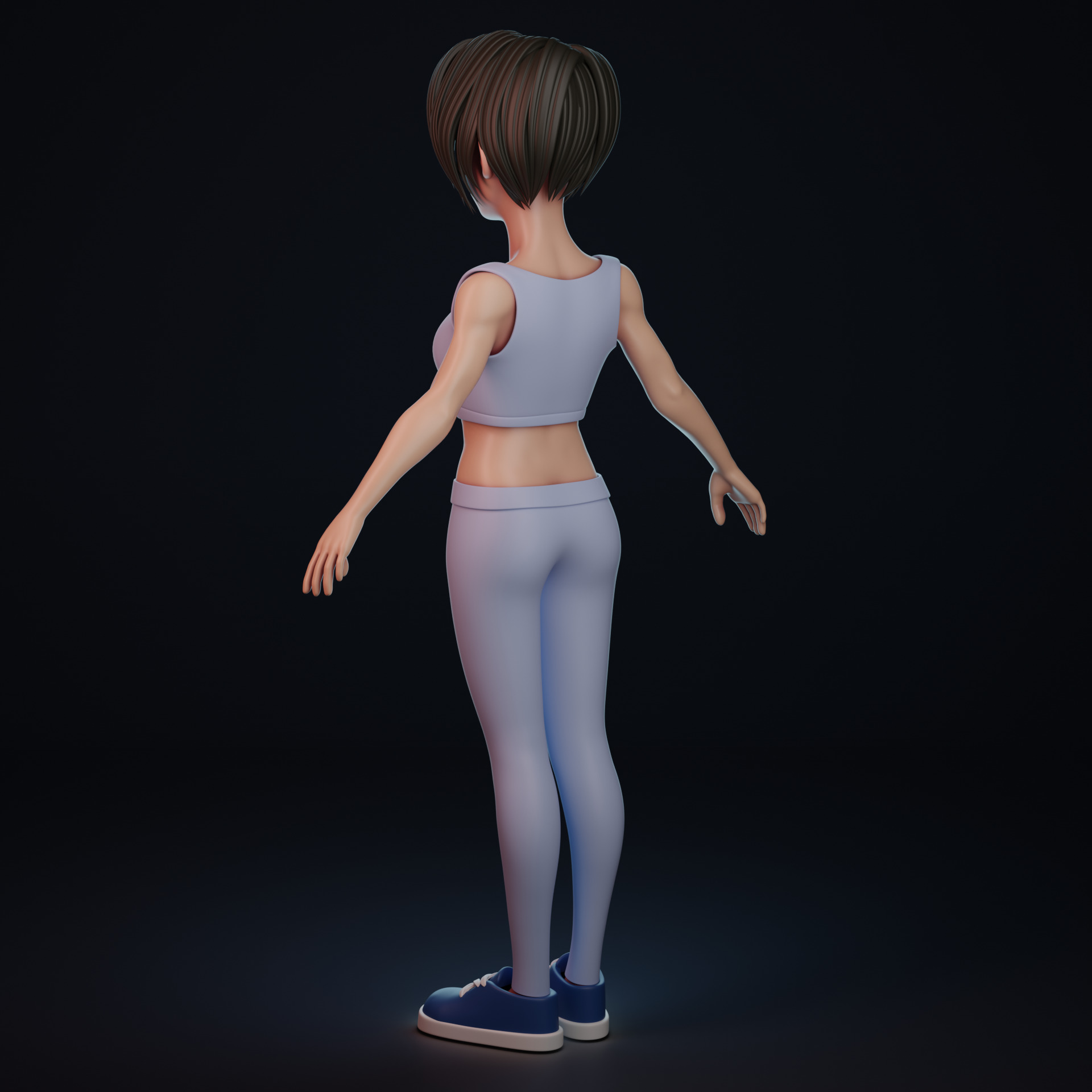 Stylized female 3D model_3