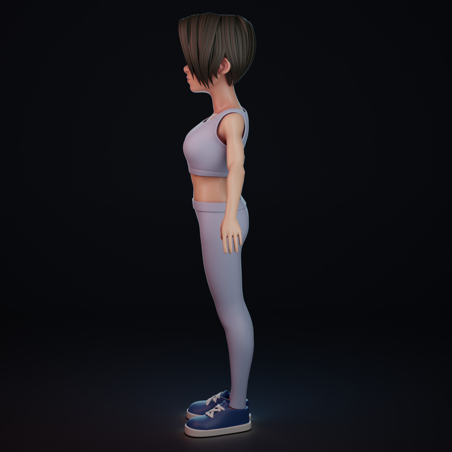 Stylized female 3D model_2