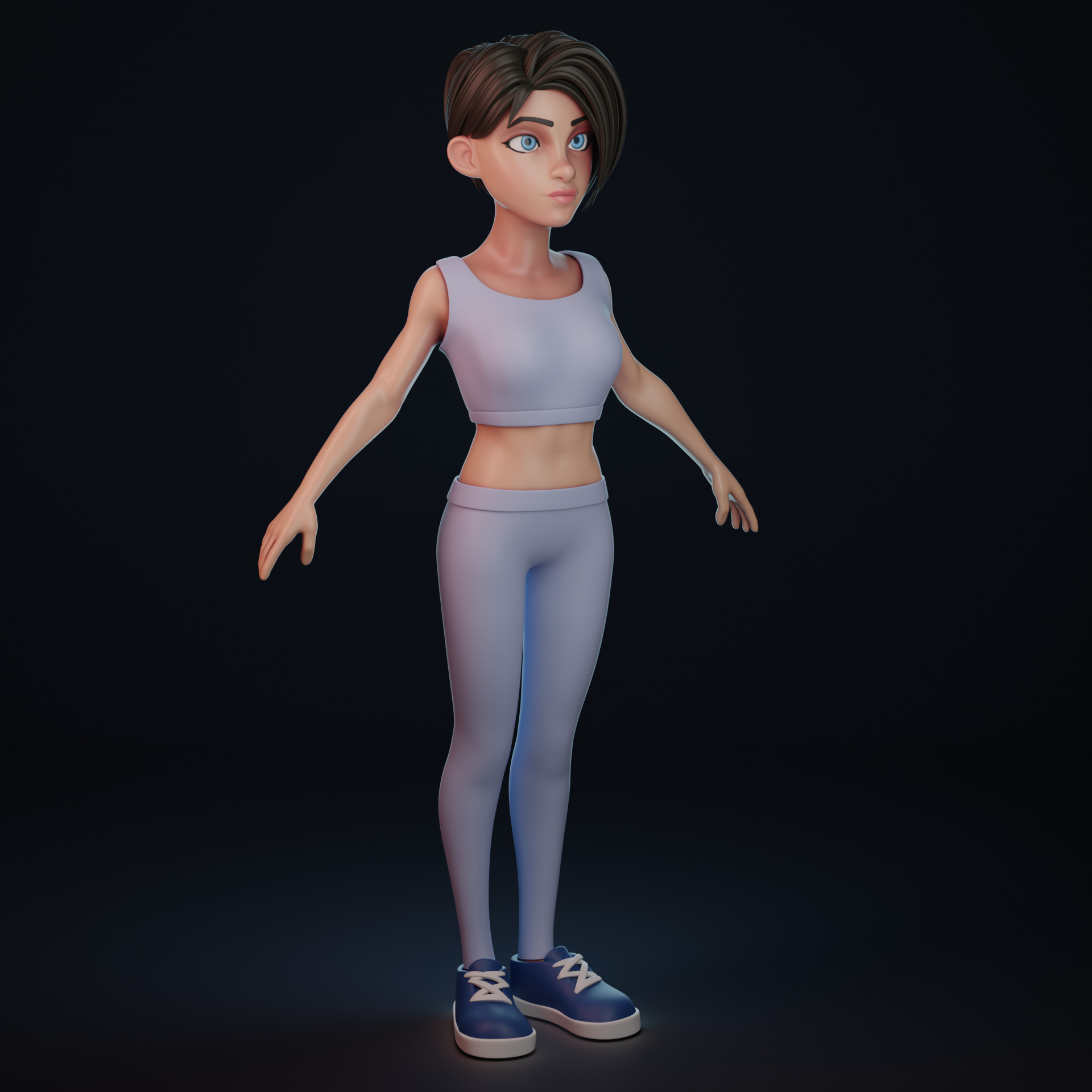 Stylized female 3D model_7
