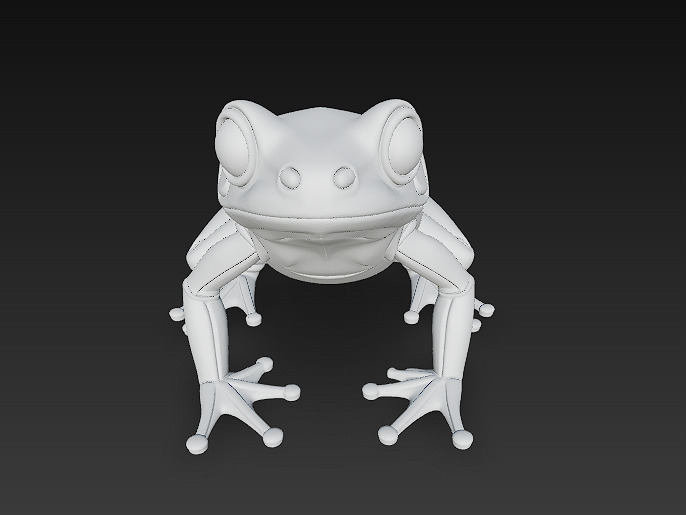 Frog  Poisonous Realistic 3D Model Basic - Low Poly Realistic Low-poly 3D model_19