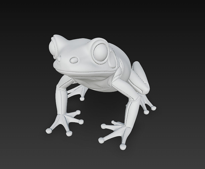 Frog  Poisonous Realistic 3D Model Basic - Low Poly Realistic Low-poly 3D model_23