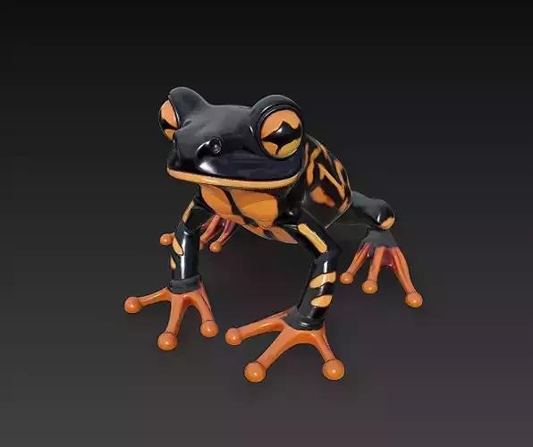 Frog Poisonous Realistic 3D Model Basic - Low Poly Realistic