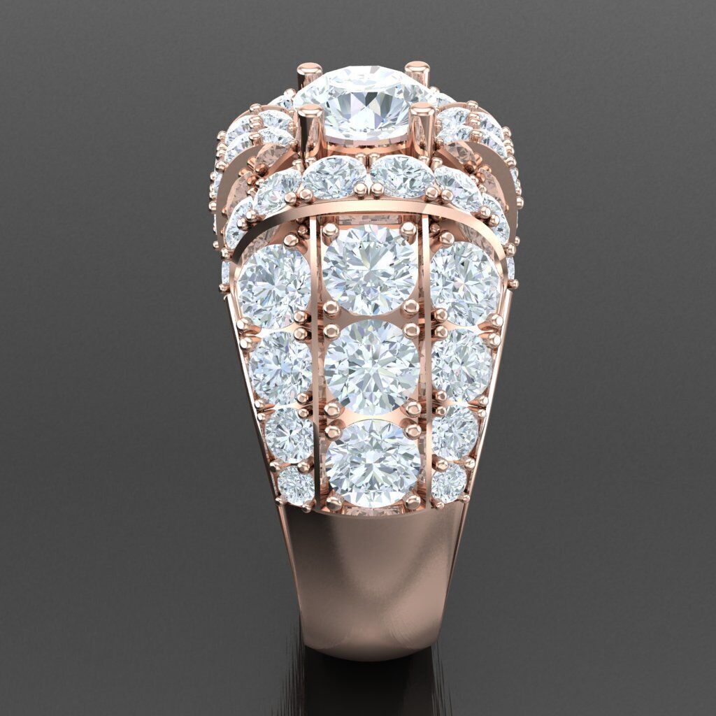 Modern Men Ring 3D CAD File 6MR100 3D print model_12