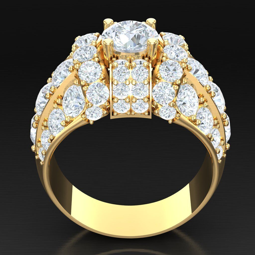 Modern Men Ring 3D CAD File 6MR100 3D print model_4