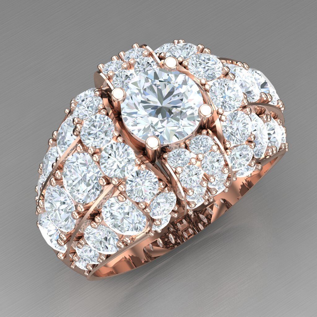 Modern Men Ring 3D CAD File 6MR100 3D print model_11