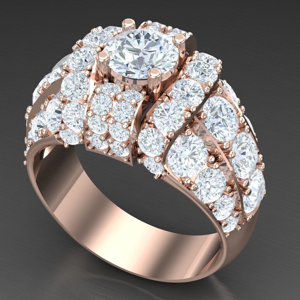 Modern Men Ring 3D CAD File 6MR100 3D print model_5