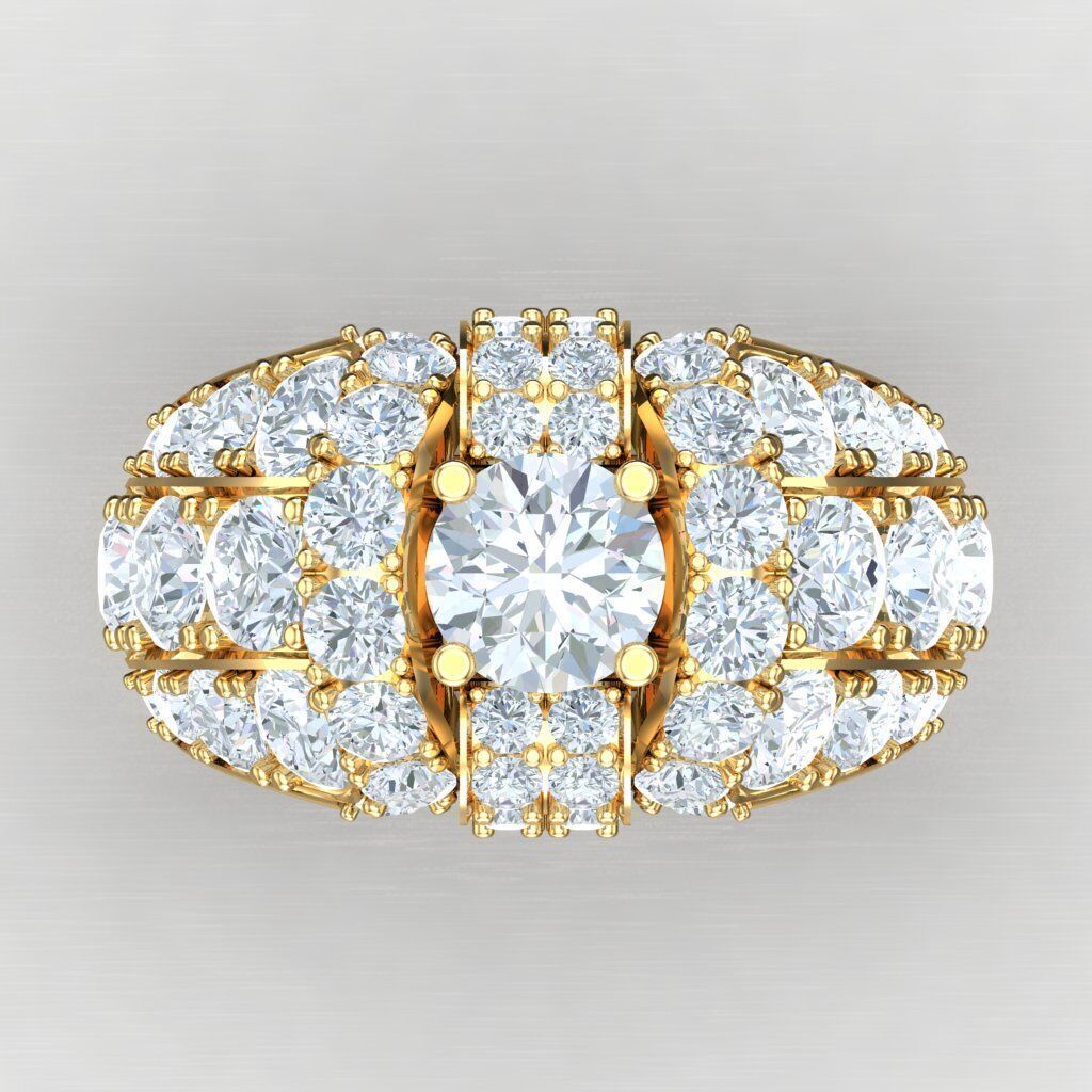 Modern Men Ring 3D CAD File 6MR100 3D print model_10