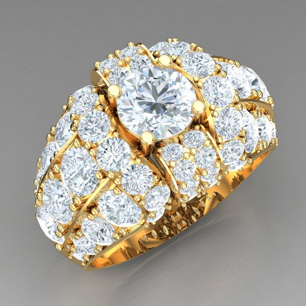 Modern Men Ring 3D CAD File 6MR100 3D print model_6