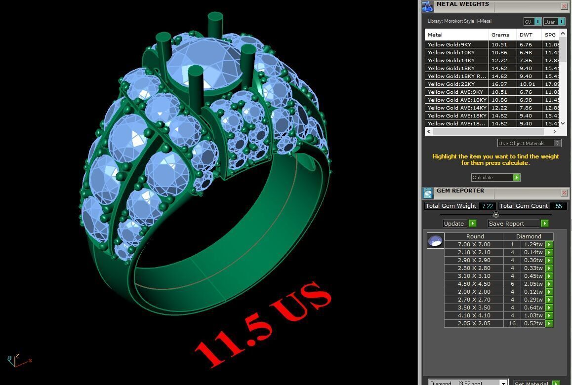 Modern Men Ring 3D CAD File 6MR100 3D print model_1