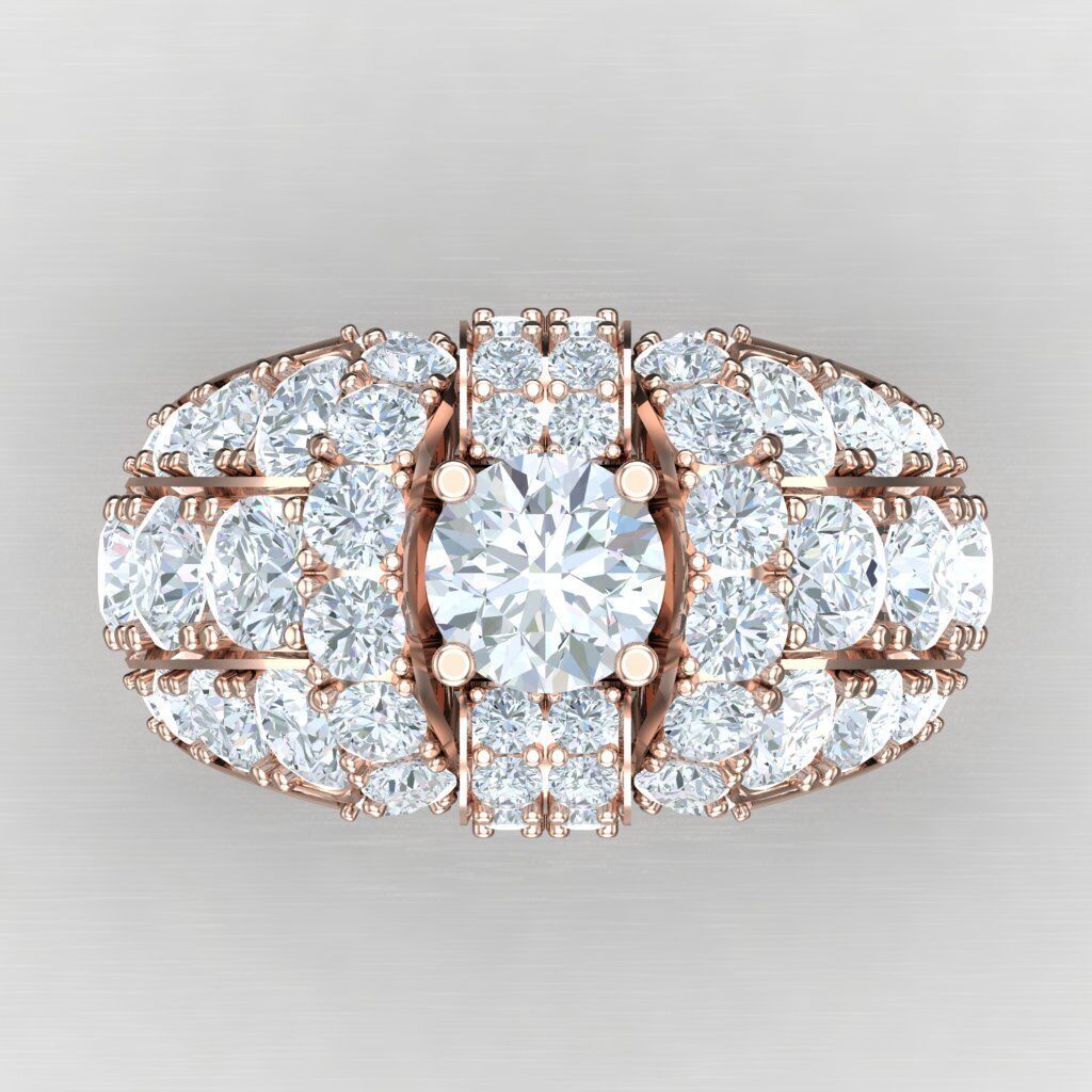 Modern Men Ring 3D CAD File 6MR100 3D print model_9