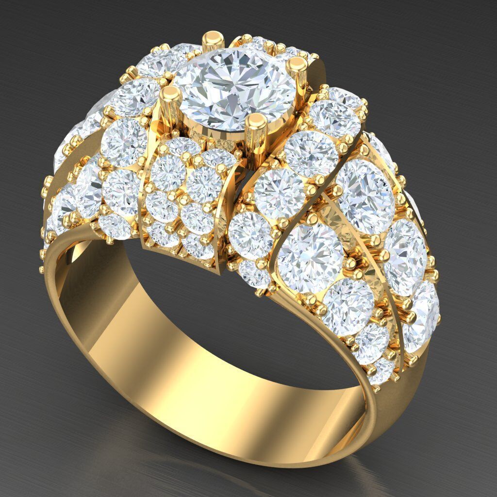 Modern Men Ring 3D CAD File 6MR100 3D print model_8