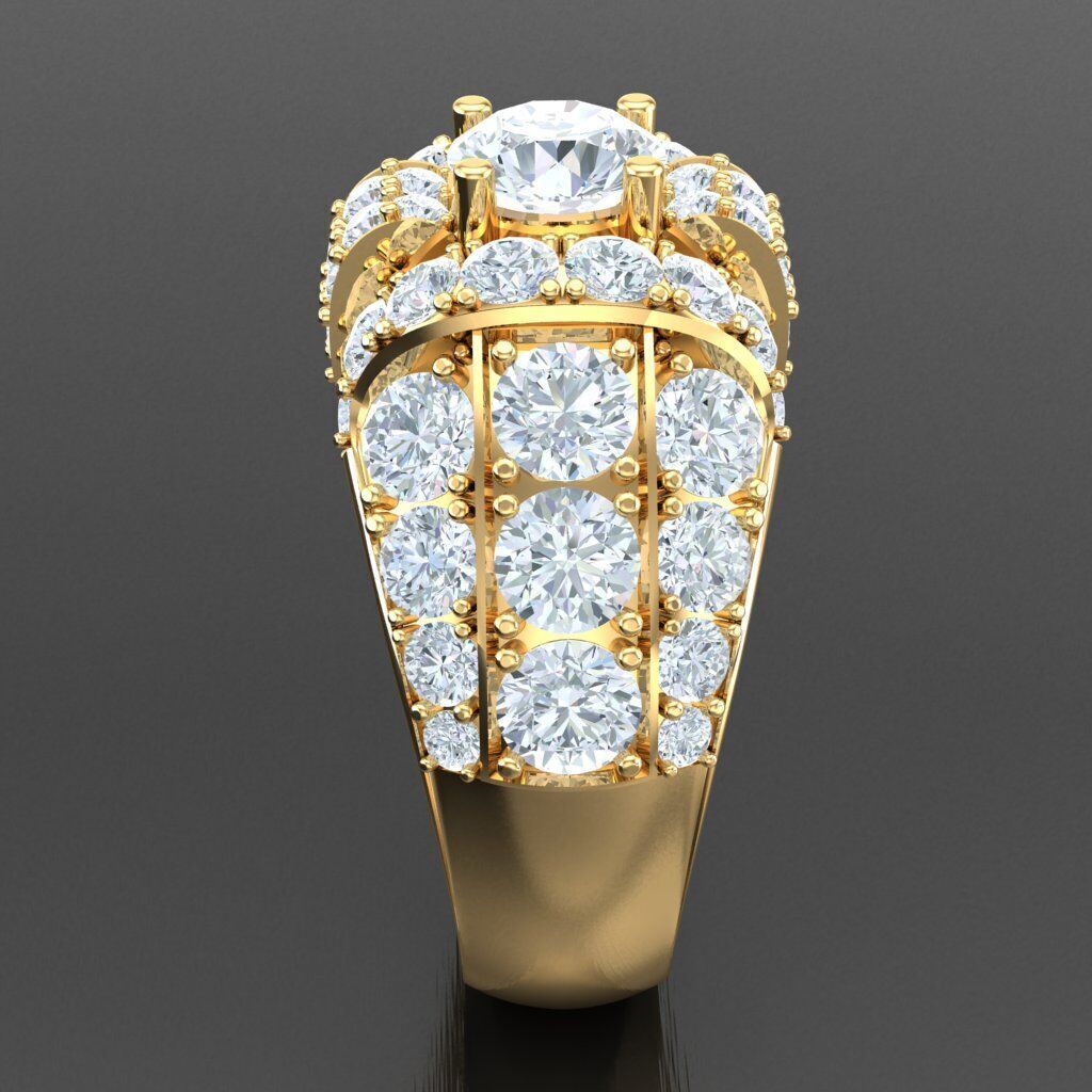 Modern Men Ring 3D CAD File 6MR100 3D print model_13