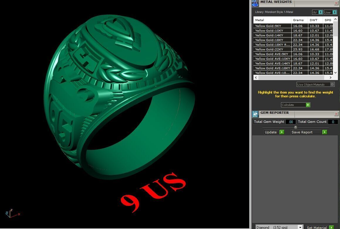Modern Men Ring 3D CAD File 6MR099 3D print model_1