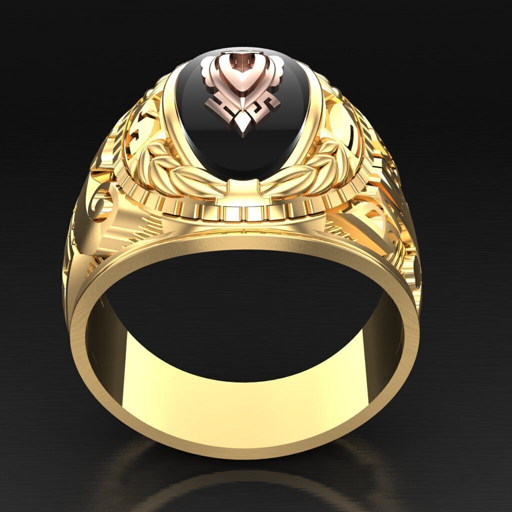 Modern Men Ring 3D CAD File 6MR099 3D print model_4