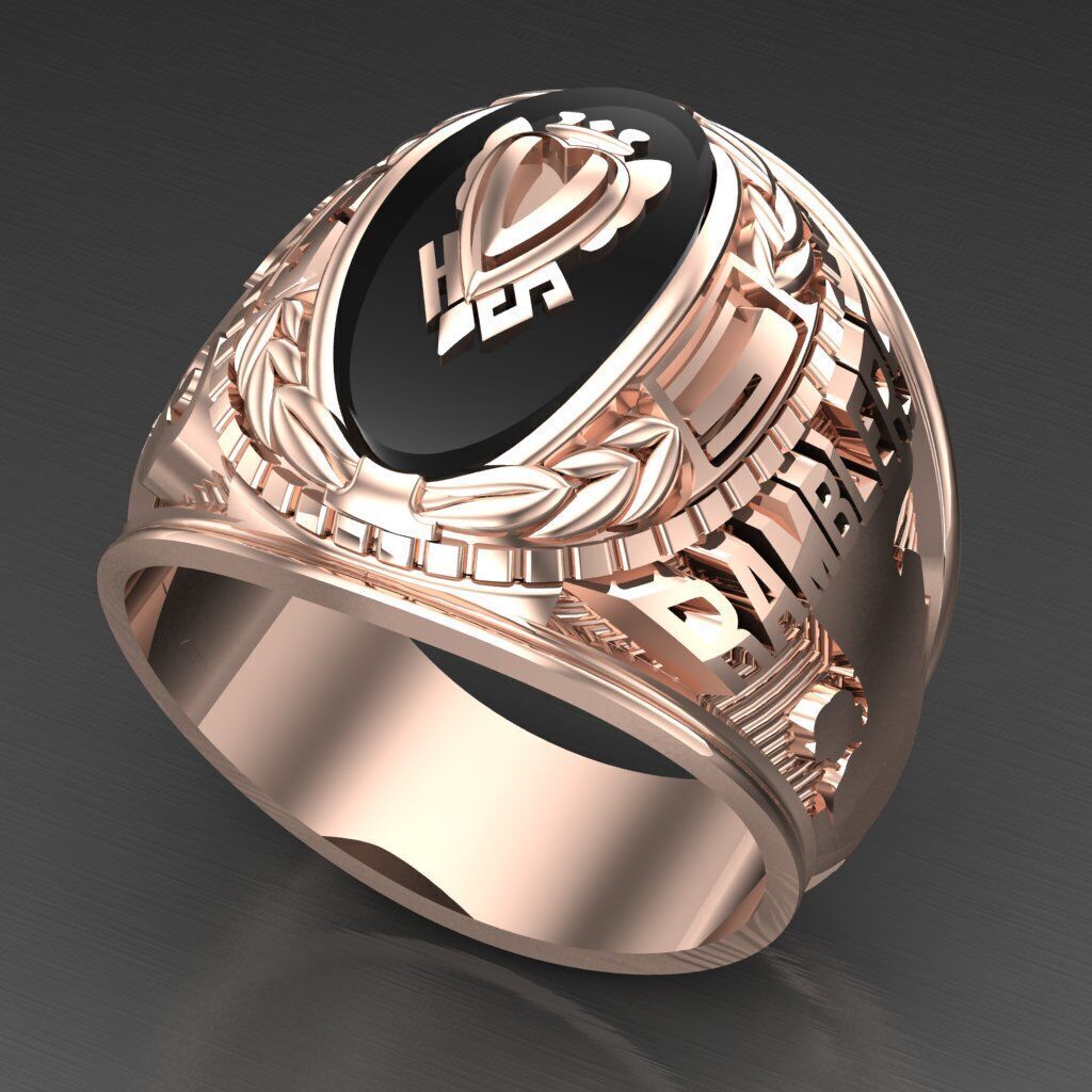 Modern Men Ring 3D CAD File 6MR099 3D print model_5