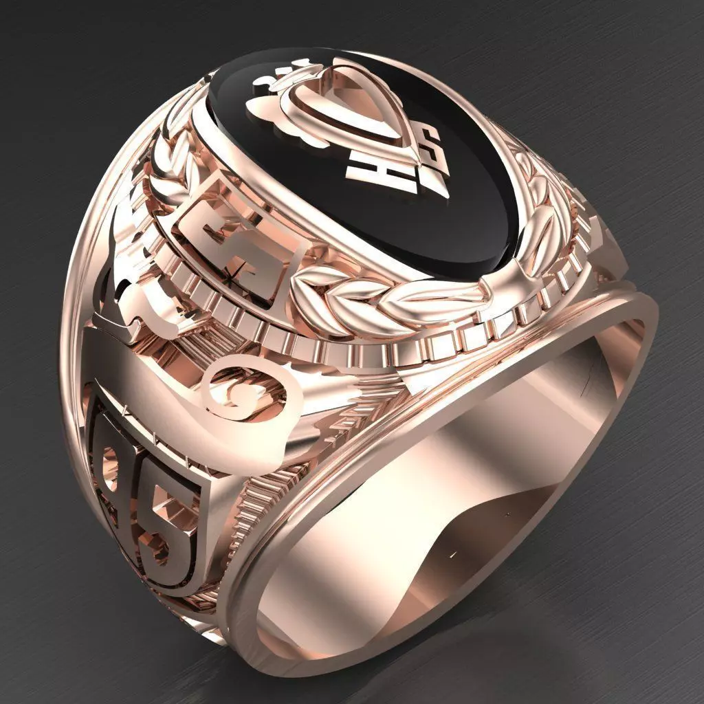 Modern Men Ring 3D CAD File 6MR099 3D print model_0