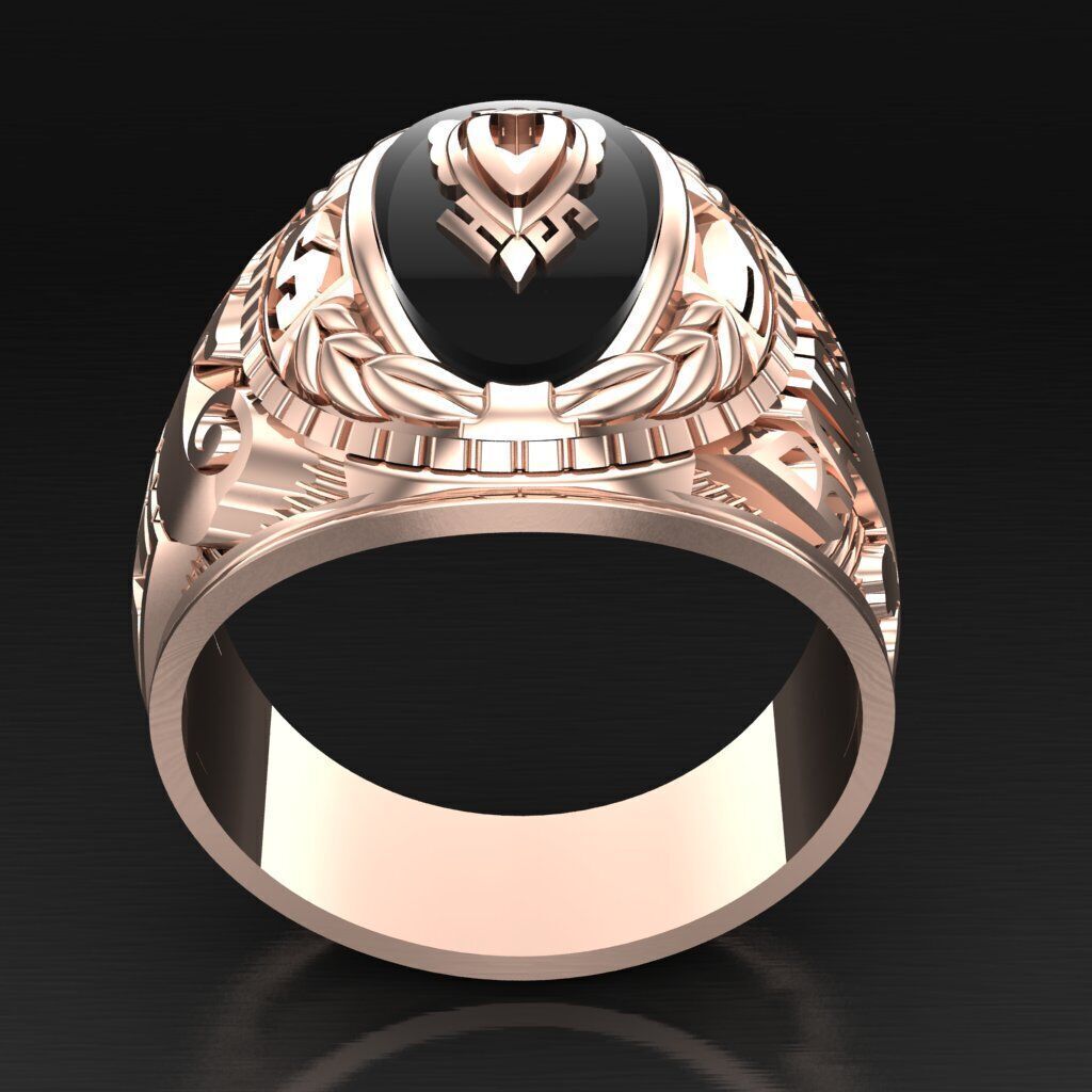 Modern Men Ring 3D CAD File 6MR099 3D print model_3