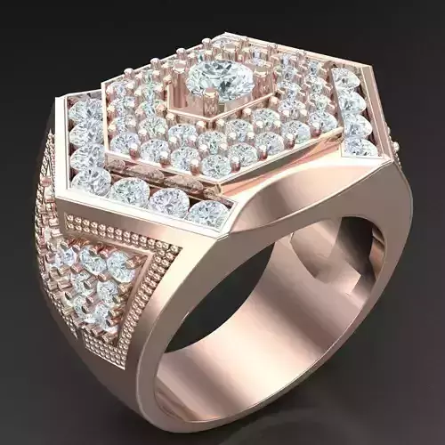 Modern Men Ring 3D CAD File 6MR097