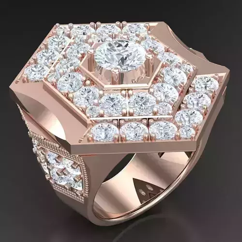 Modern Men Ring 3D CAD File 6MR094