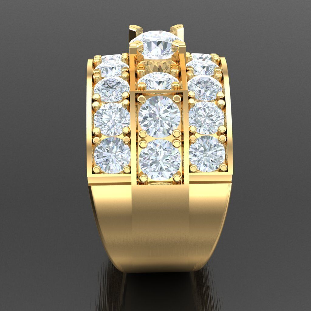 Modern Men Ring 3D CAD File 6MR091 3D print model_13