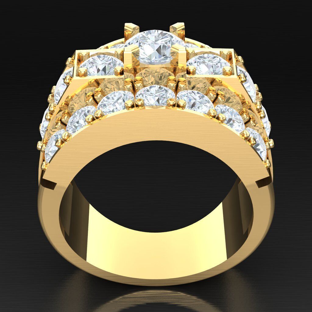 Modern Men Ring 3D CAD File 6MR091 3D print model_4