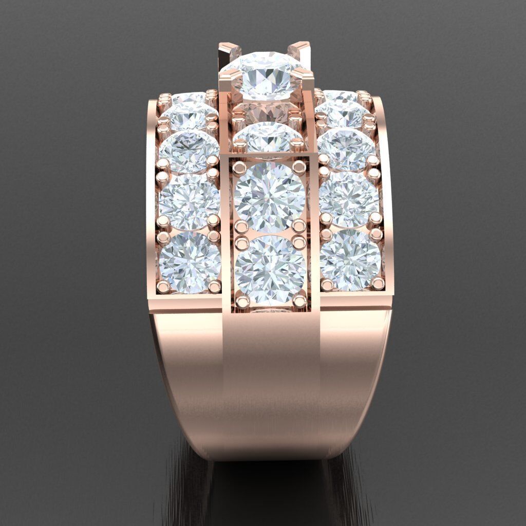 Modern Men Ring 3D CAD File 6MR091 3D print model_12