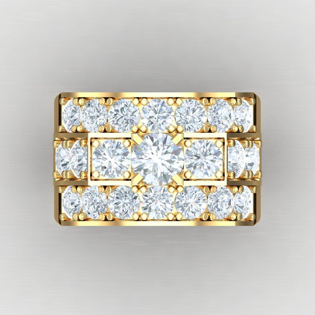 Modern Men Ring 3D CAD File 6MR091 3D print model_10